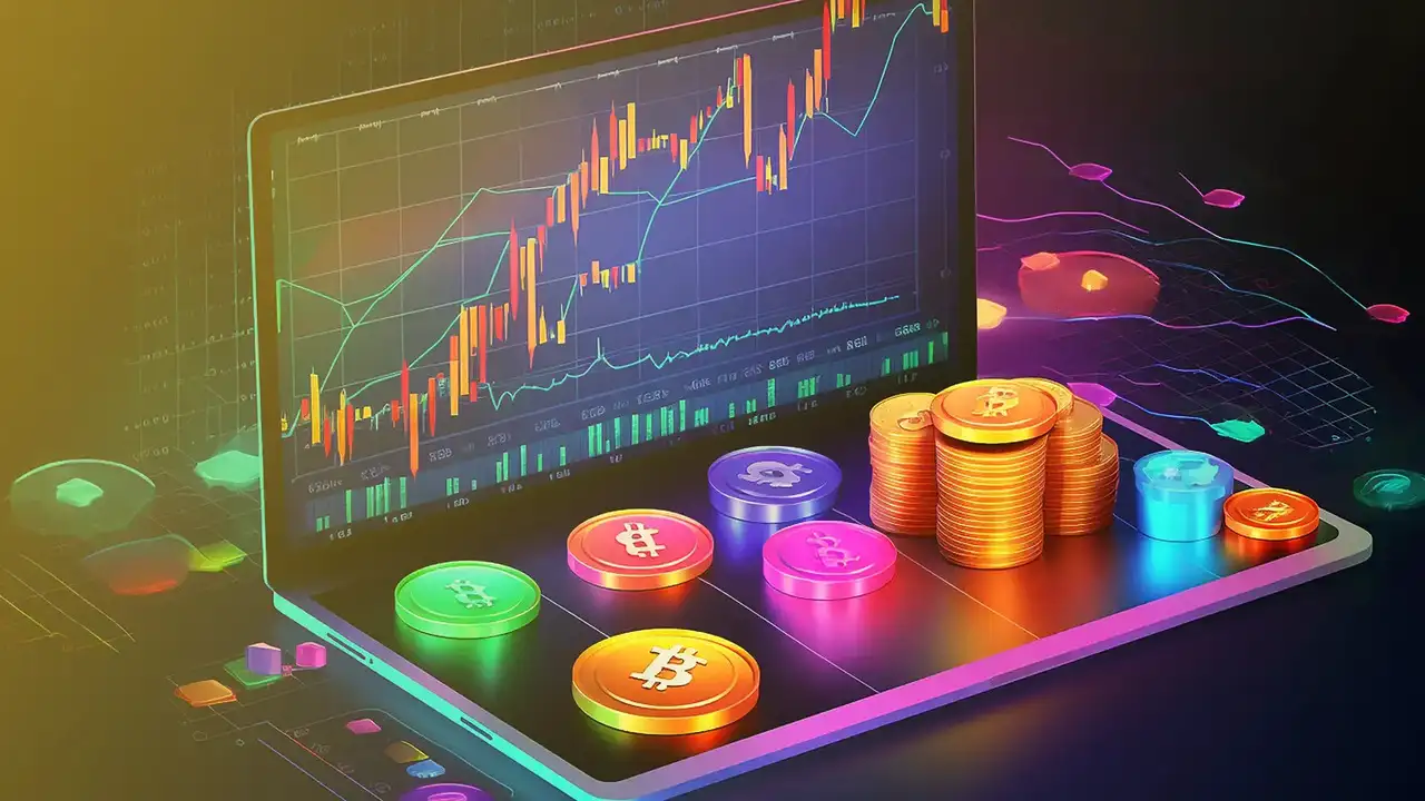 A sleek digital dashboard overlay featuring crypto fund administration data and analytics visuals—symbolizing BOOST Capital’s disciplined, risk-managed approach to managing DeFi investments in 2025.